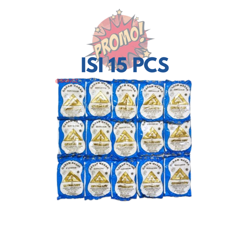 

15PCS Garam Halus Beryodium/Garam Murah/Garam Laut 100 gr