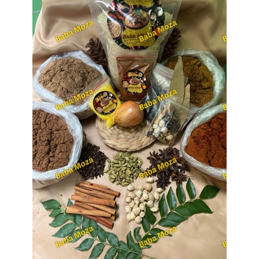 

promo bumbu Bukhori untuk 1kg beras basmati +rempah komplit+minyak samin+bombai+kismis