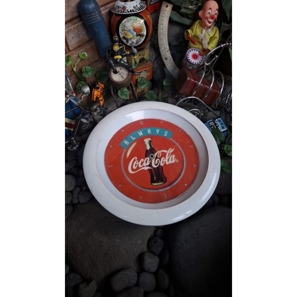 Bahan jam dinding  iklan coca cola vintage jadul lawas kuno vintage display 60rb