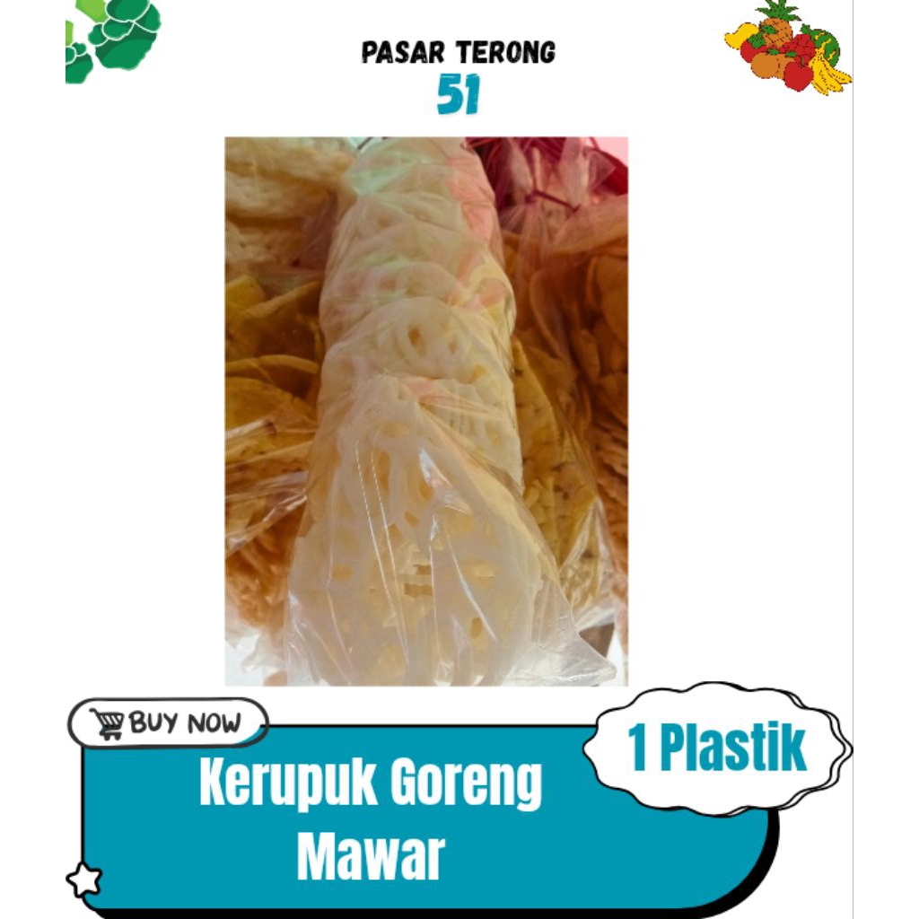 

Kerupuk Goreng Mawar/Keong/Bundar Makassar