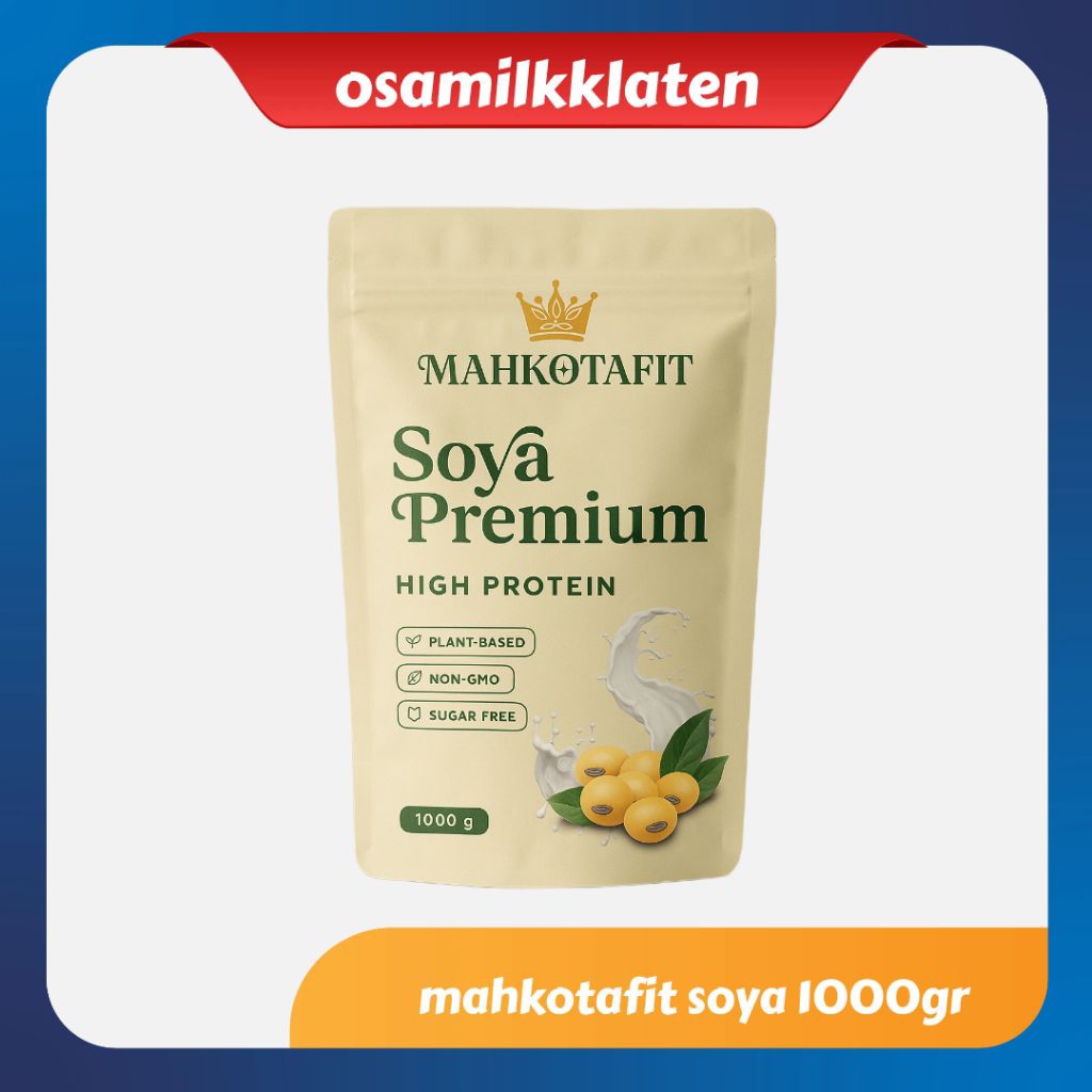 

mahkotafit soya premium bubuk kedelai 1kg murni 100% tanpa campuran