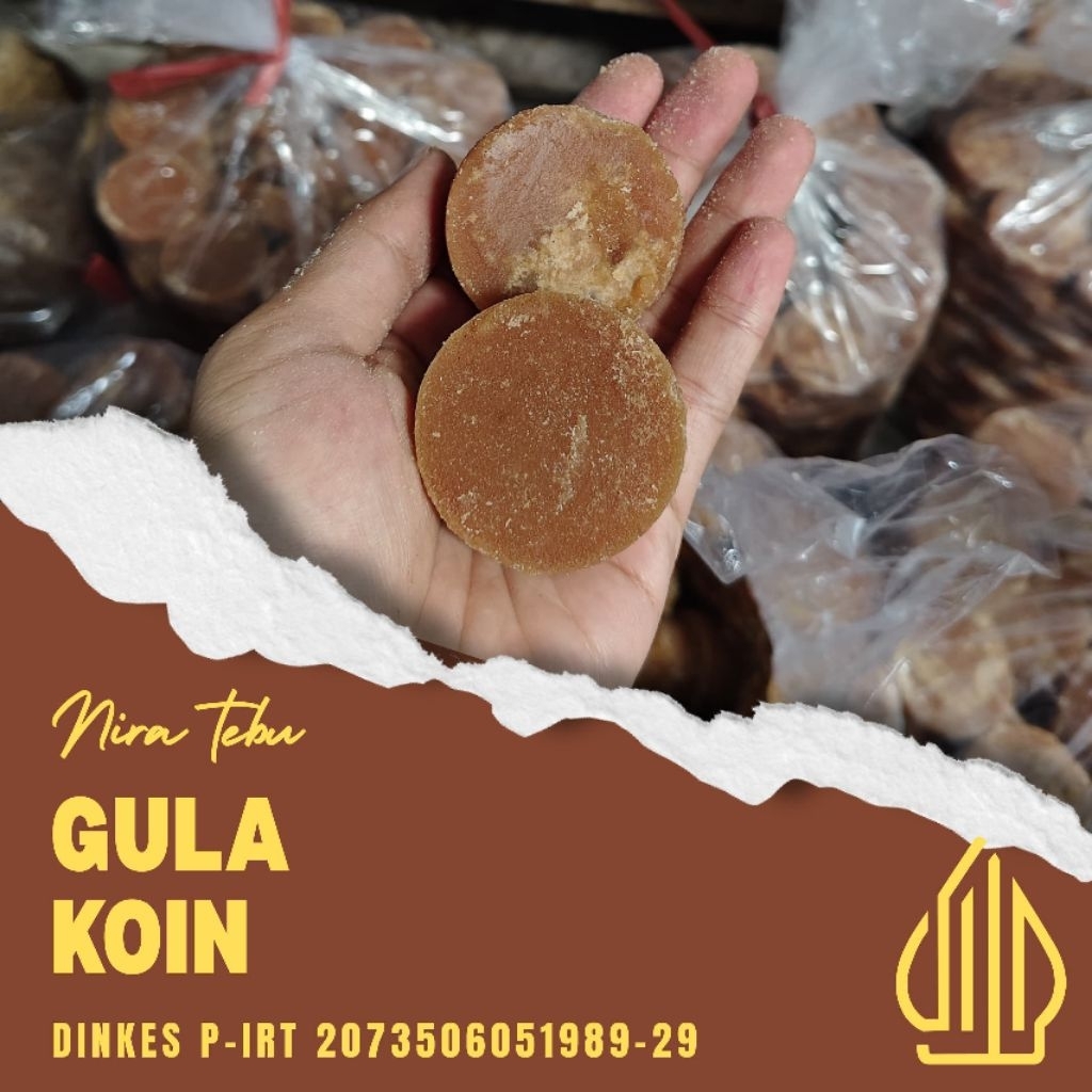 

gula koin / gula merah koin / gula merah asli / murni bukan rafinasi murni nira tebu