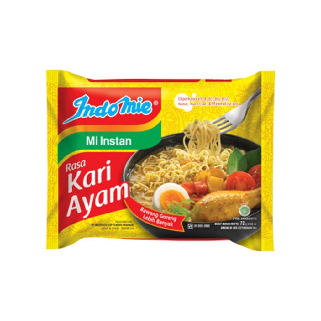 

Indomie Mi Instan Rasa Kari Ayam 72 gr