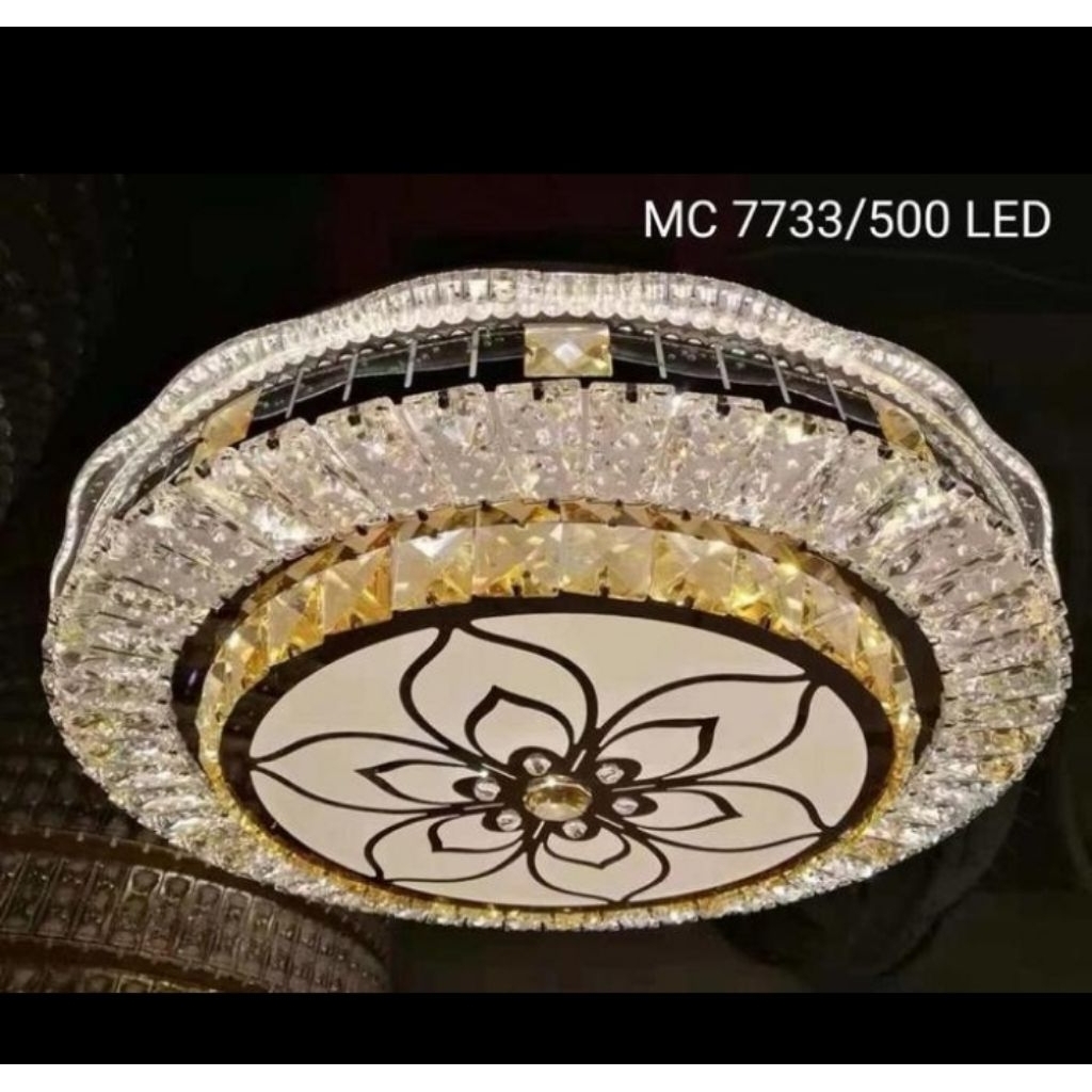 { GRADE A } Lampu Hias Plafon Linear LED Lamp Dinding atap indah mewah Crystal void lingkaran motif 