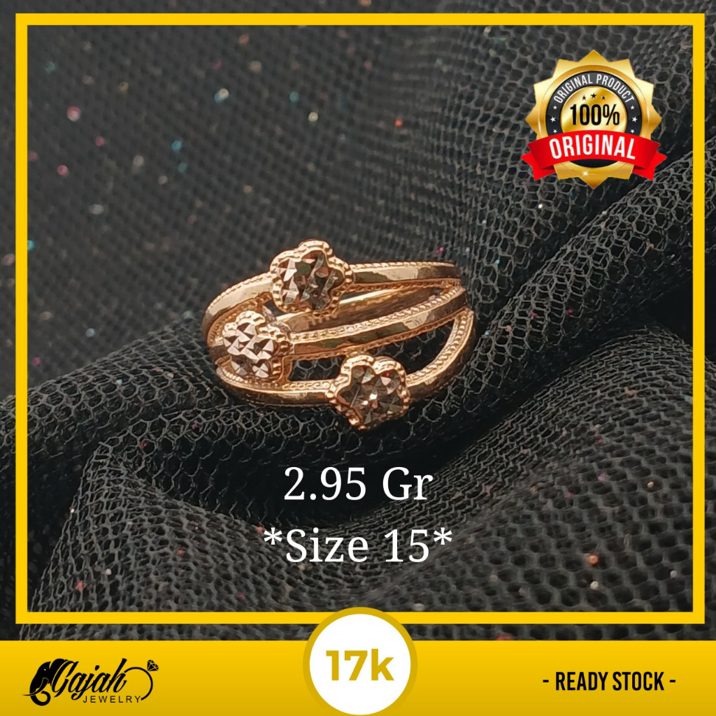 Cincin Emas 17K - Toko Emas Gajah Online 2.95 Gram 7622