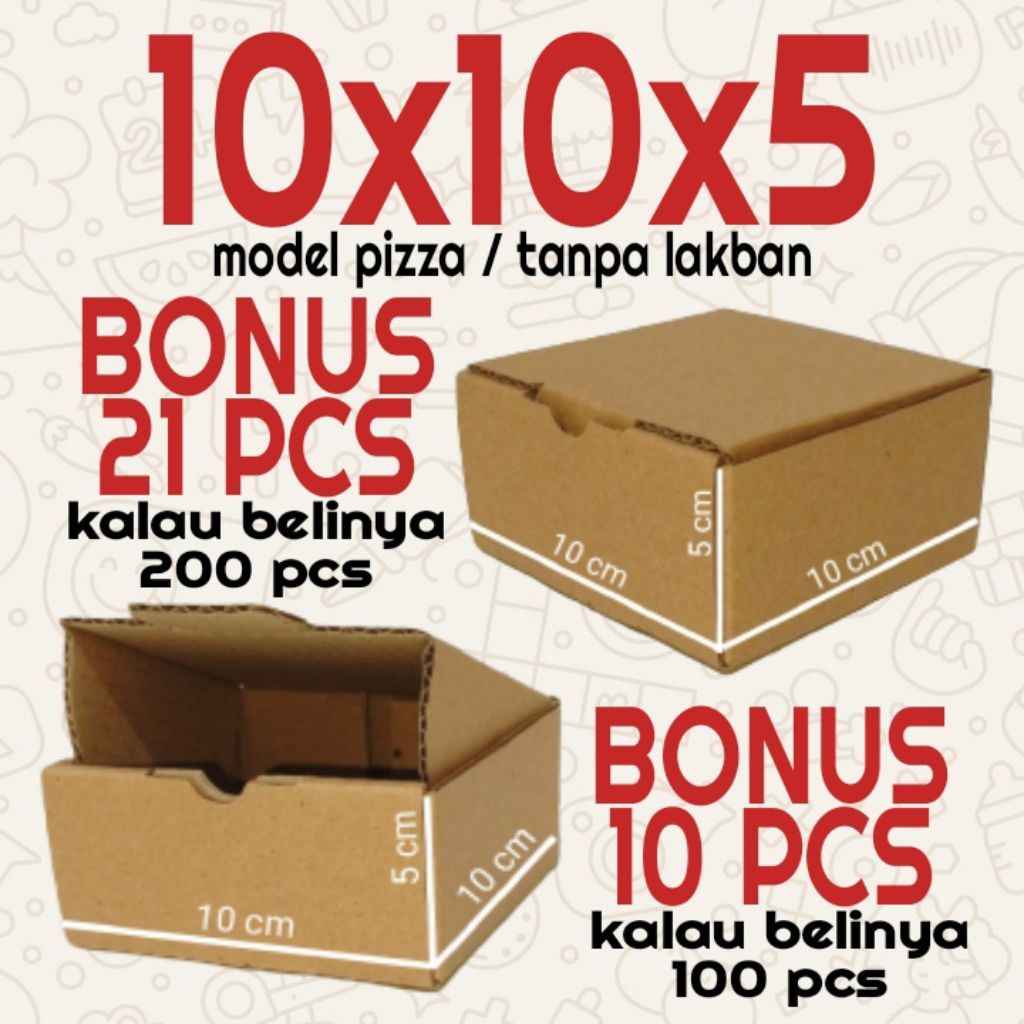 

Kardus Pizza Ukuran 10x10x5