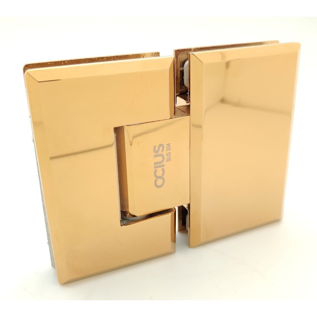 Engsel Pintu Kaca Shower Lurus 180 Derajat Emas Kilap Shower Hinge Door Glass To Glass 180 Degree Go