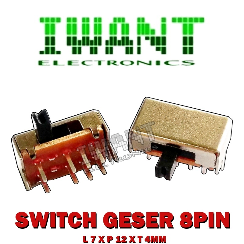 SLIDE SWITCH 8PIN ON OFF SAKLAR GESER SWITCH GESER 8 PIN SLIDE ON OFF