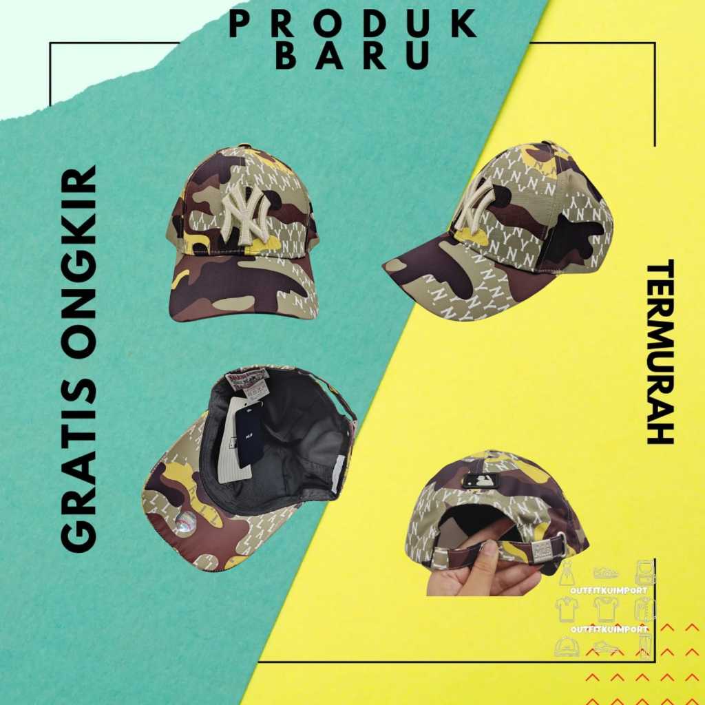 C-348 Topi Baseball MLB NY Swamp Monogram Ball Cap Yellow