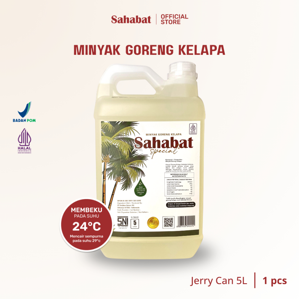 

[PROMO] Sahabat Special Minyak Goreng Kelapa 5L Jerigen - Coconut Cooking Oil | 5 Liter Jerry Can