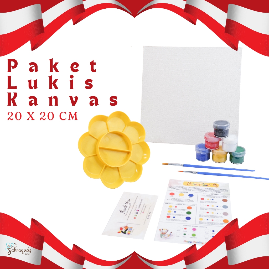

Paket Lukis Kanvas 20x20 cm