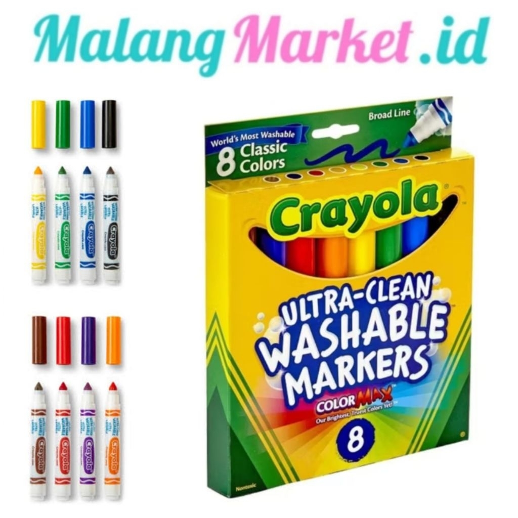 

CRAYOLA Ultra Clean Washable Marker CRAYOLA Washable Marker Malangmarket.id
