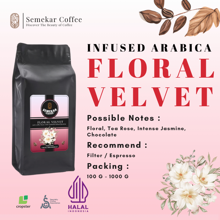 

Semekar Coffee - Floral Velvet Kopi Wet Hulled Infused Process Roasted Beans - 500G & 1000G