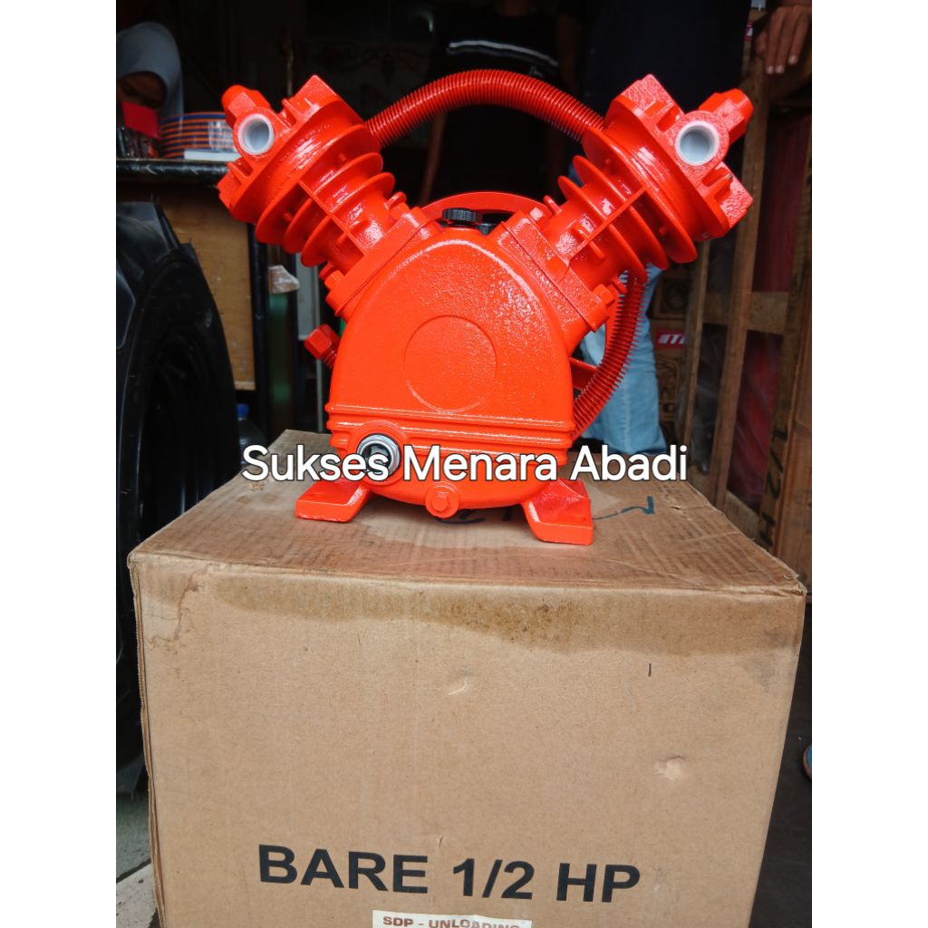 Kompresor Bare 1/2 HP Tanpa Dinamo Mesin Kompresor Angin 1/2HP Kuat & Awet