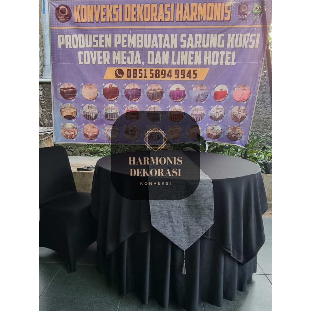 Taplak Meja Bulat Cover Meja Bulat Diameter 120/150/180