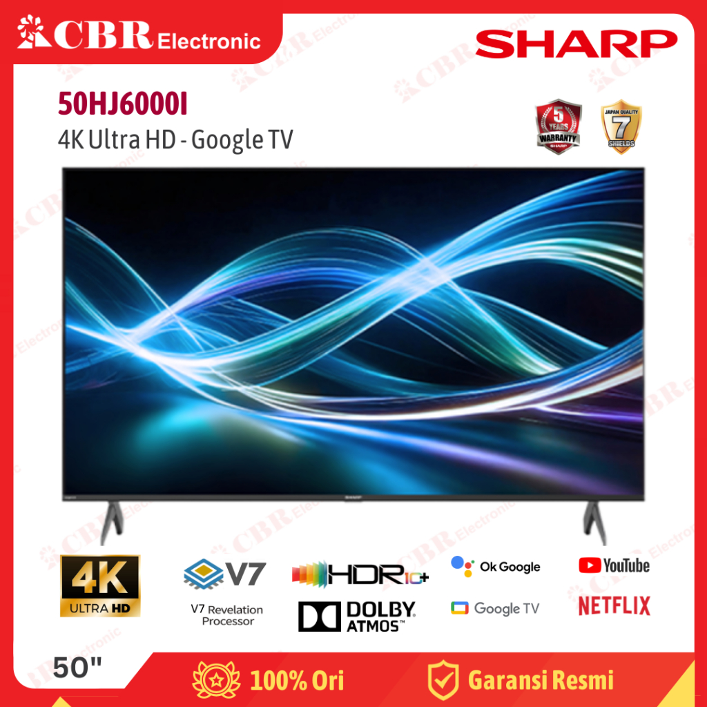 TV SHARP 50 Inch LED 50HJ6000I (4K UHD – Google TV)