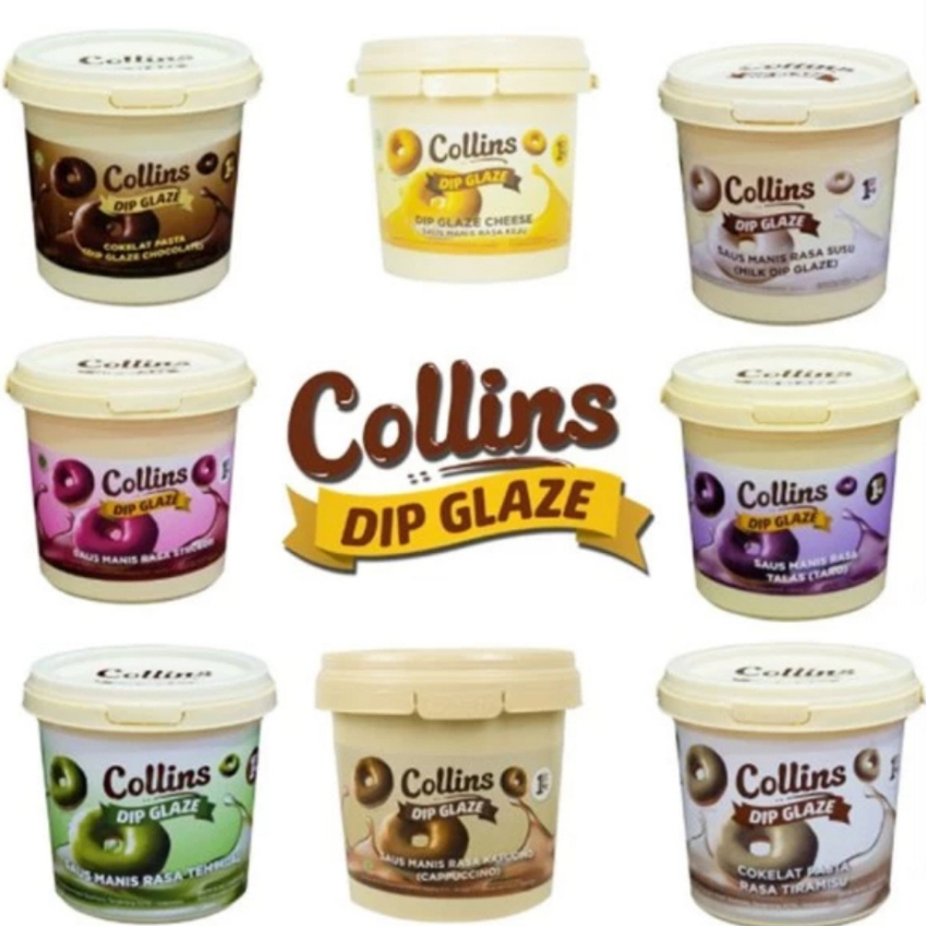 

Collins Dip Glaze Aneka Rasa 1kg / Topping Donat / Selai