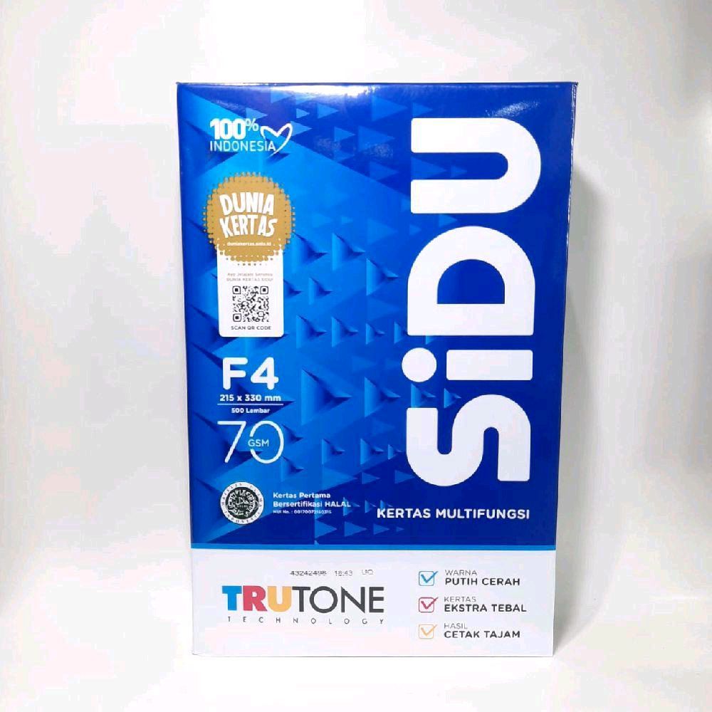 

KERTAS HVS PRINT FOTOCOPY SIDU F4 70GRAM