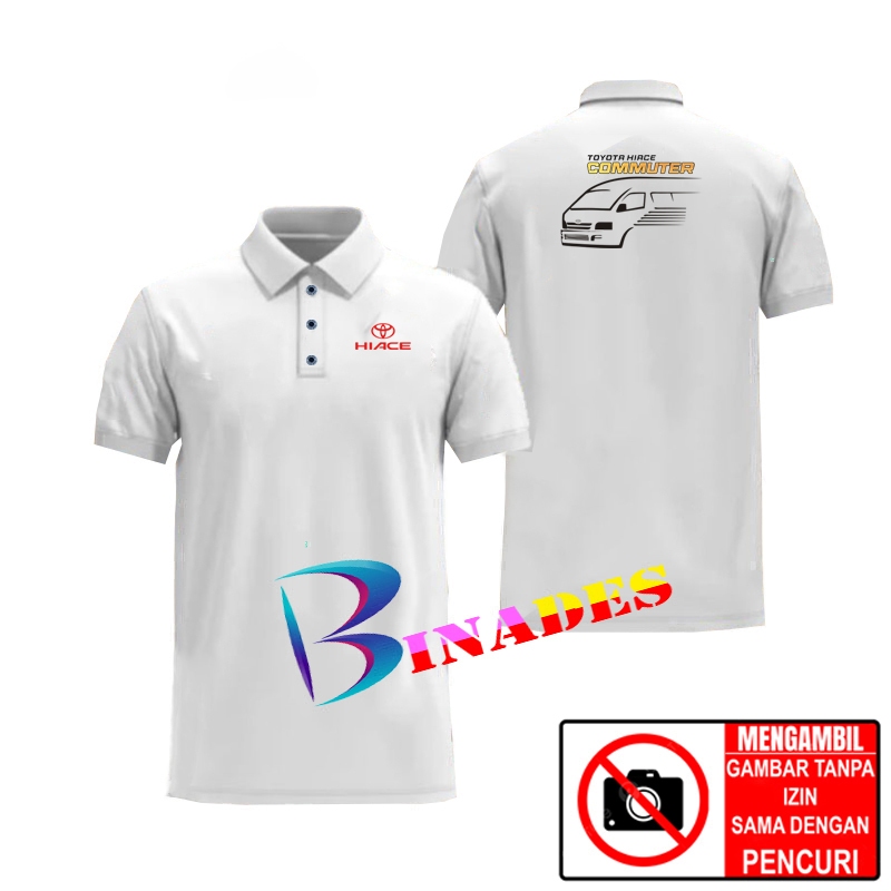 Jual Kaos Baju Kerah Model Tshirts Kerah TOYOTA HIACE COMMUTER Baju Wangky BINADES
