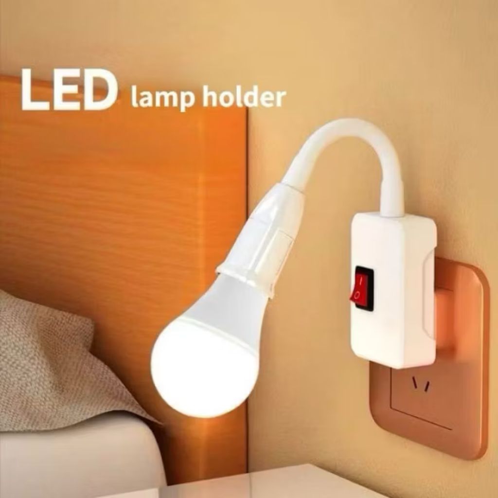 FITTING FLEXIBLE | FITTING LAMPU FLEKSIBEL E27 OVER COLOK ON/OFF | FITTING LAMPU E27 KABEL FLEKSIBEL