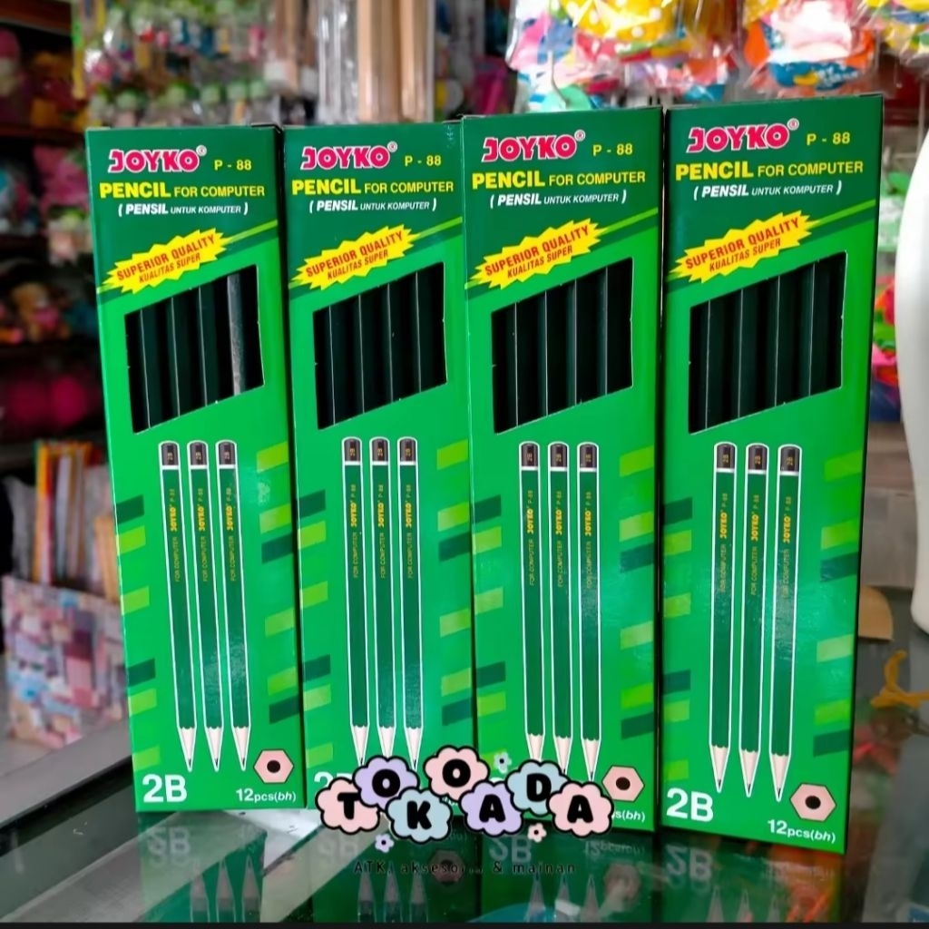 

[Pensil JOYKO P-88] 1 pak isi 12 pcs / pencil hitam ujian / joyko hijau / pengsil menulis menggambar ujian