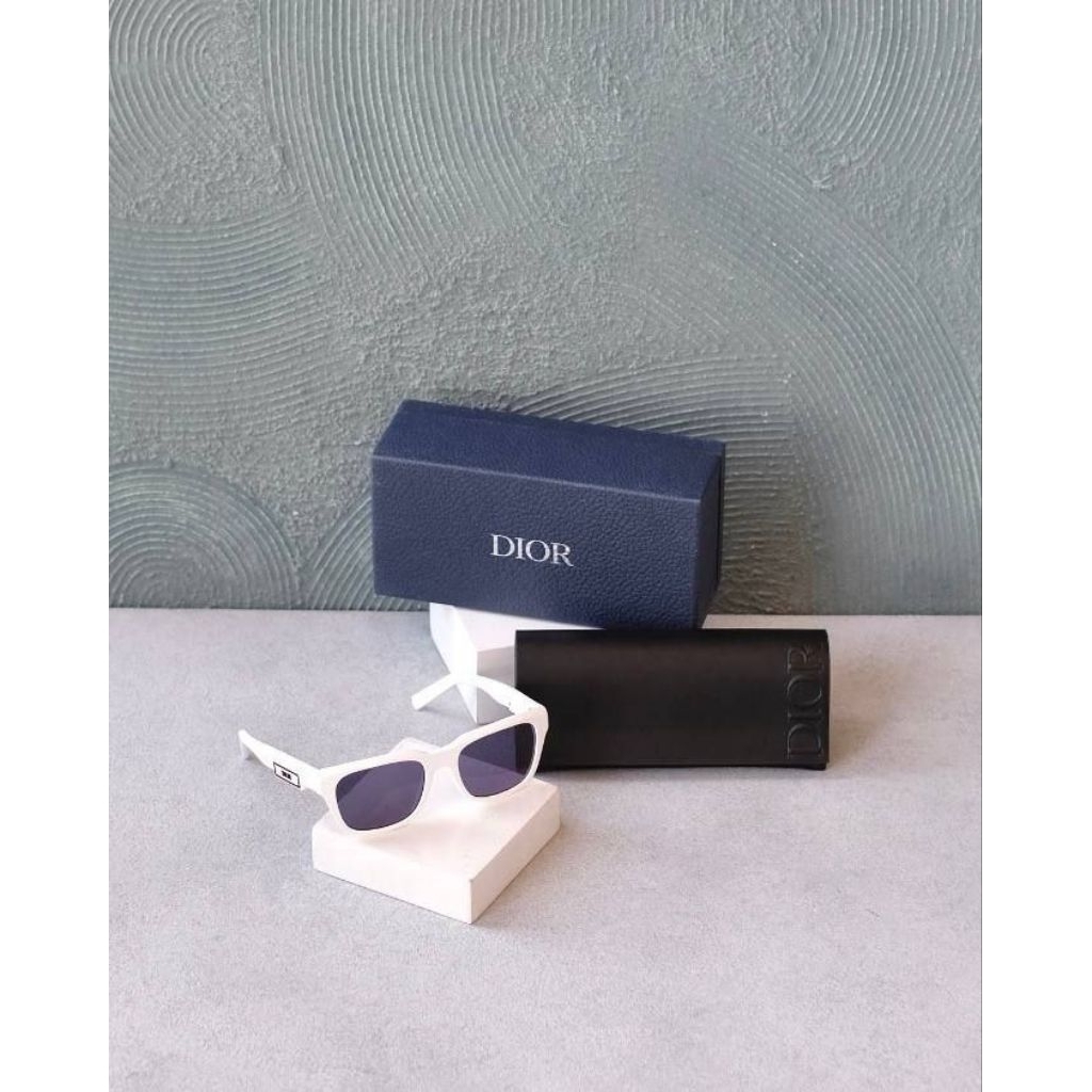 Dior B23 Rectangular UNISEX Sunglasses in White