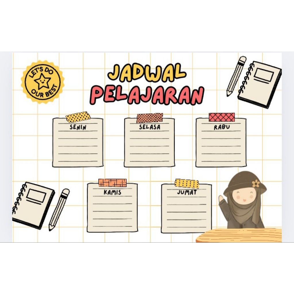 

jadwal pelajaran UK A4 laminasi
