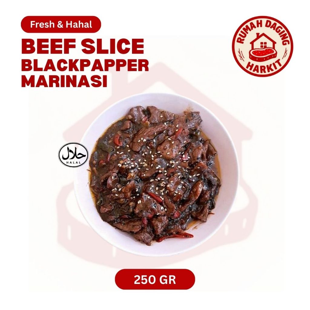

Daging Slice Marinasi Blackpapper Fresh 250gr Kab Tangerang