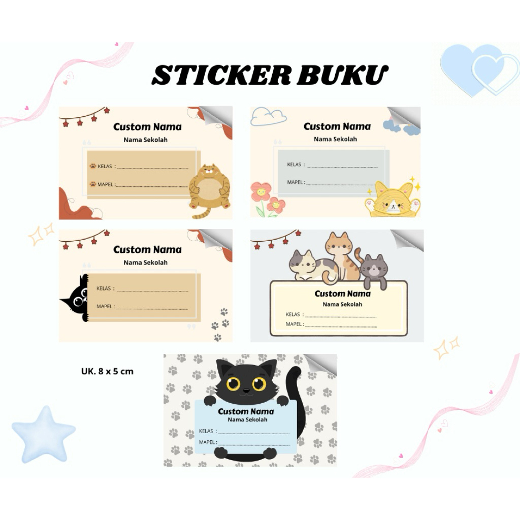 

Sticker Label Buku Pelajaran anak SD, SMP, SMA