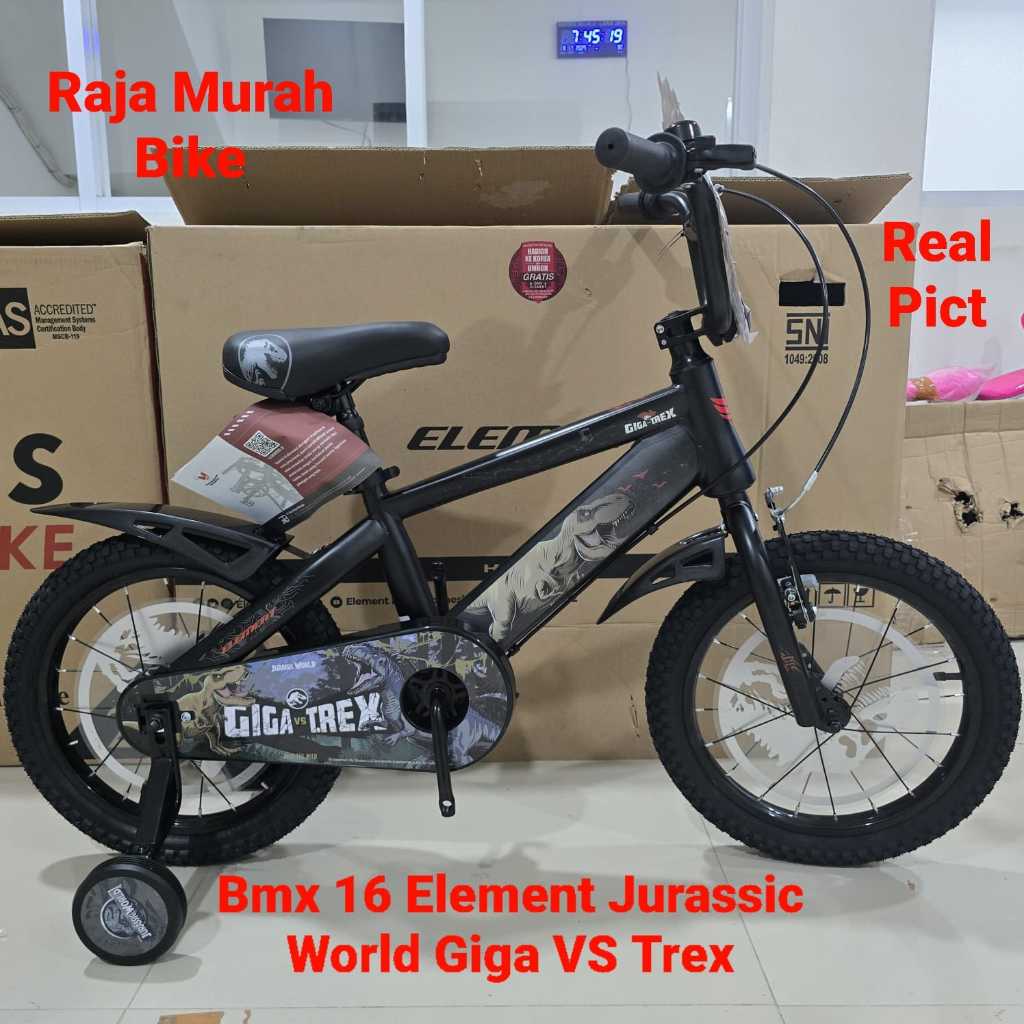 Sepeda Anak Bmx 16 Inch Element Jurassic World EK-119 FSL Giga VS Trex Sepeda Bmx Jurassic Giga VS T