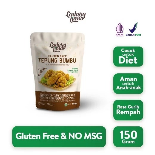 

Ladang Lima Tepung Bumbu Serbaguna 150 Gram - Tepung Gluten Free