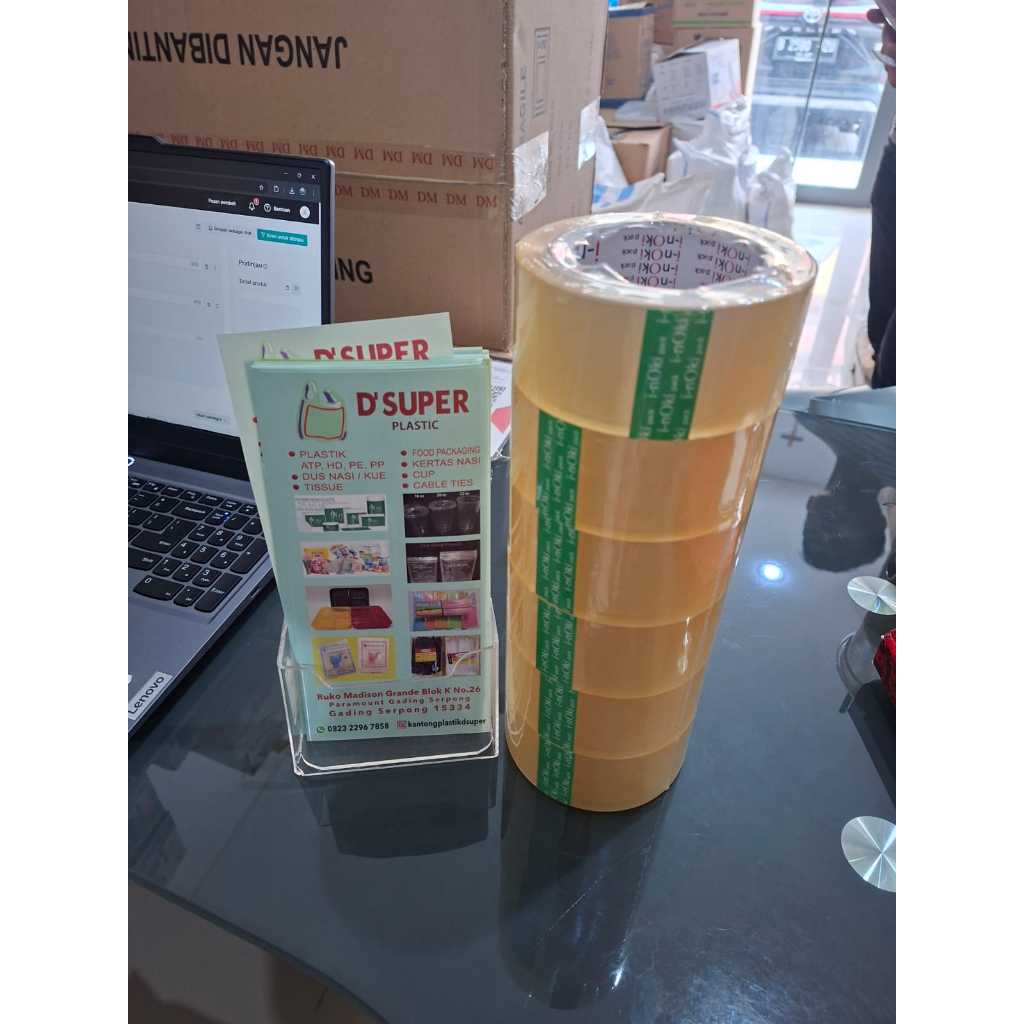 

LAKBAN I-NOKI BENING DAN COKLAT (1 SLOPE ISI 6 ROLL)