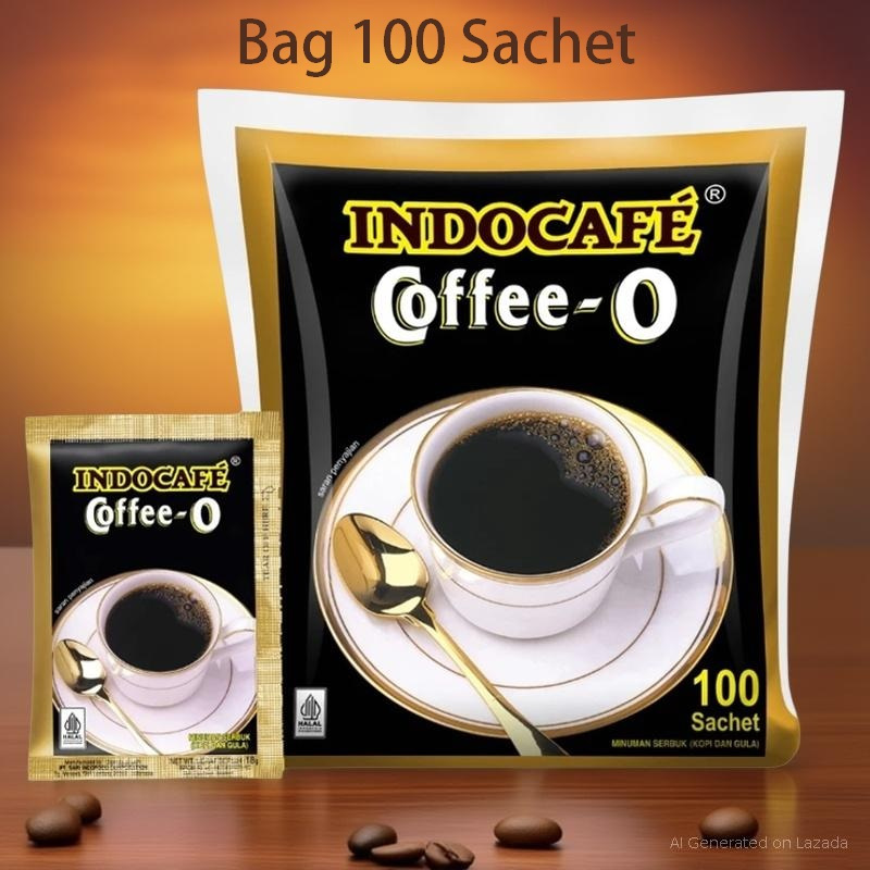 

Indocafe Coffee-O (100 sachet) Kopi Hitam Bag