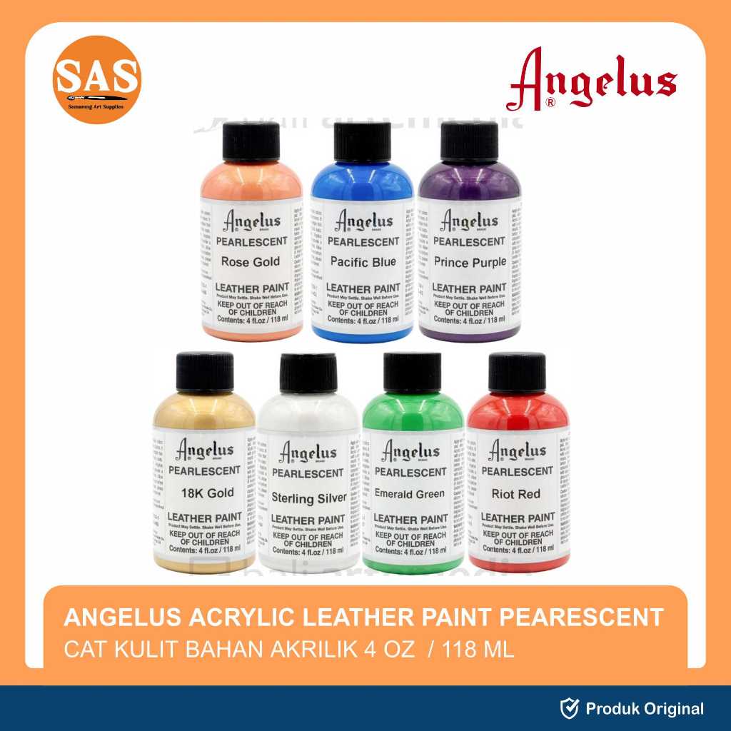 

Angelus - Acrylic Leather Paint Pearlescent - Cat Sepatu Kulit - Cat Akrilik 4oz 118ml - SAS