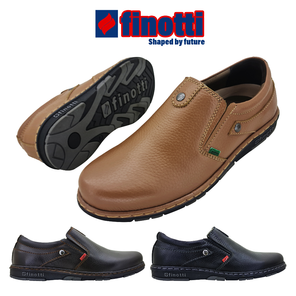 Sepatu kulit asli - Pantofel Finotti UM 07