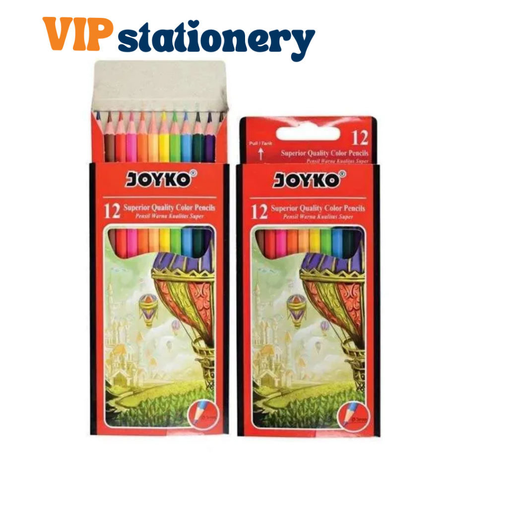 

Joyko Colour Superior Quality / Joyko CP 100 Pencil 12 Colours Long /Pensil Warna Warni Panjang / Pensil Warna Joyko 12 Warna Panjang CP-100