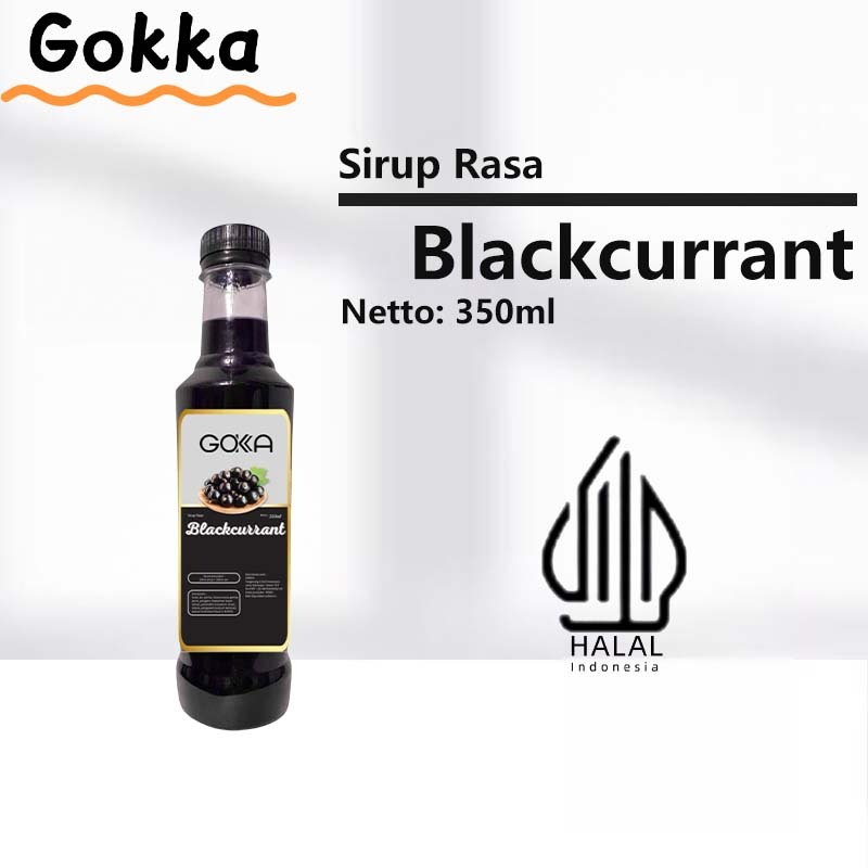 

Gokka Blackcurrant Sirup Minuman 350ml - Blackcurant Flavor Syrup / Sirup Blackcurrant