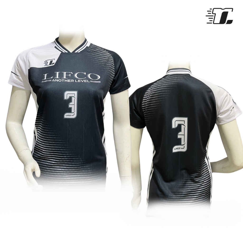 jersey Wanita Lifco Jersey Olahraga Voli Original Cewek  Hitam Putih
