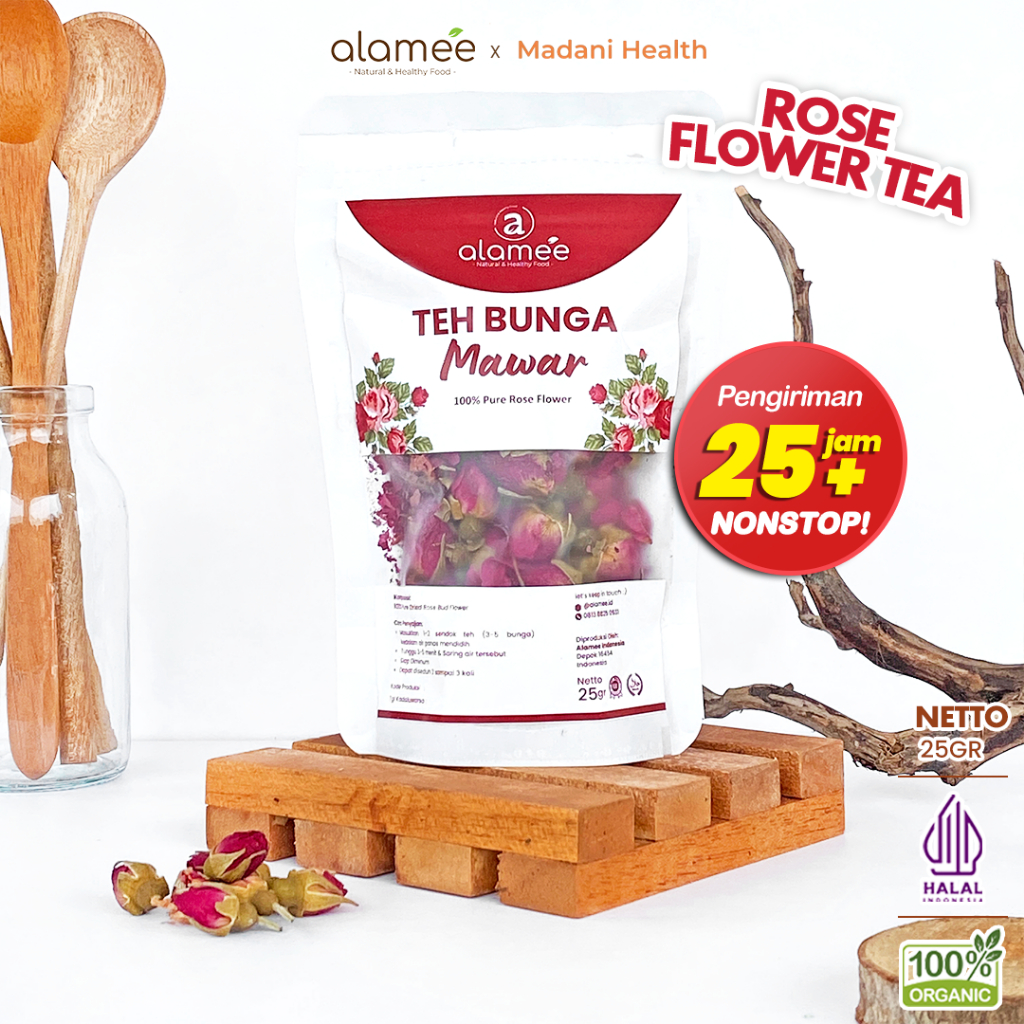 

ALAMEE Rose Tea Teh Bunga Mawar Organik Kering Dried Flower Organic 25gr