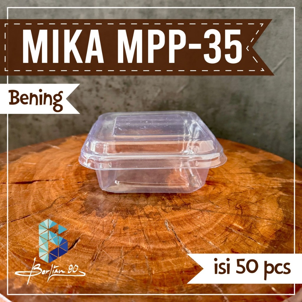 ( ISI 50 ) Mika Salad Kotak 350ml / Mika MPP 35 / Mika Salad Buah