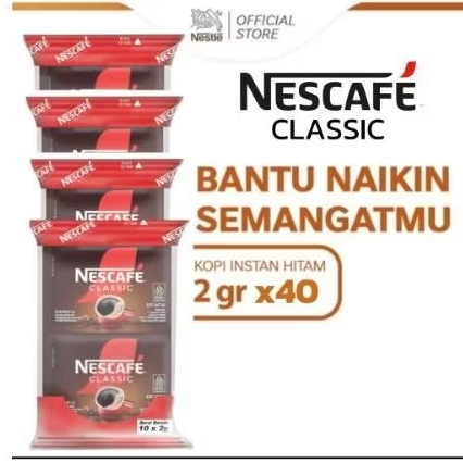 

NESCAFE Classic Sachet 2gr (paket 4 renceng/40sct)