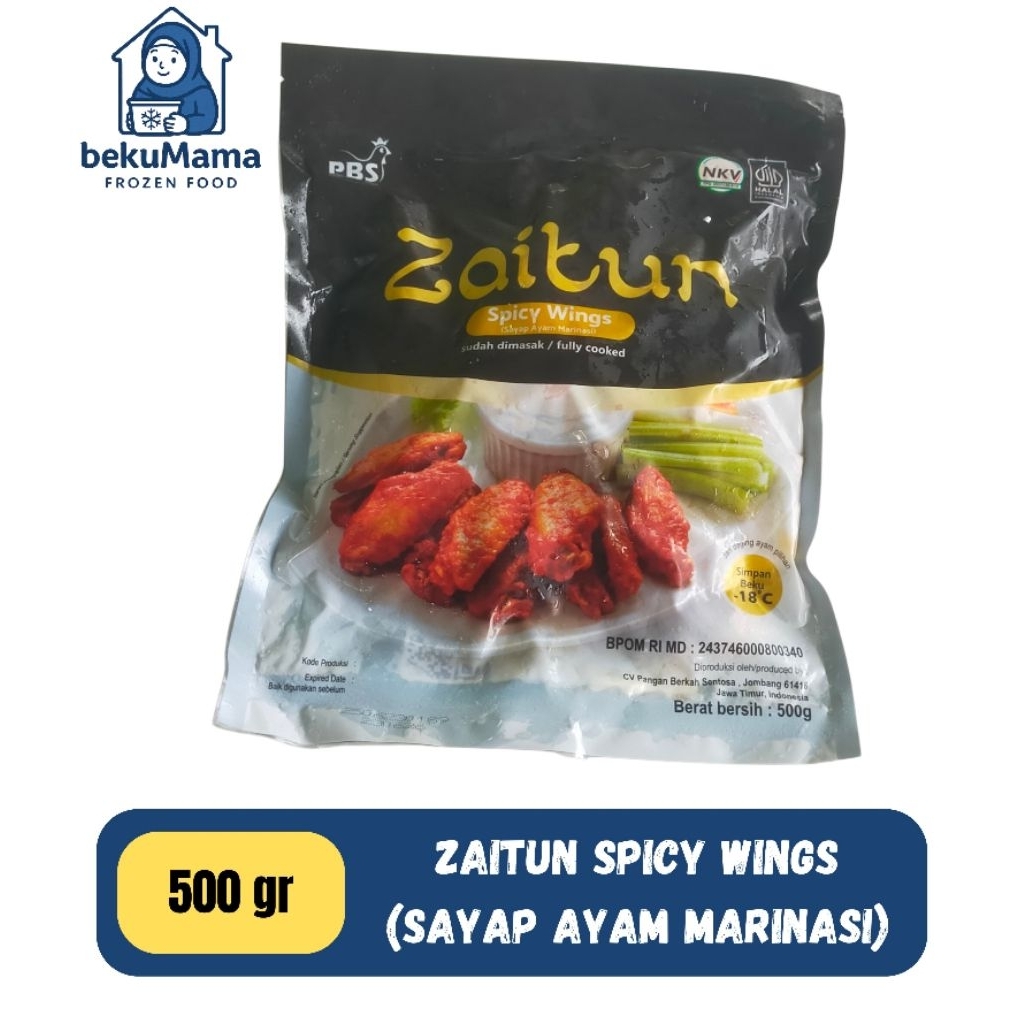 

Zaitun spicy wings 500gr (sayap ayam marinasi)