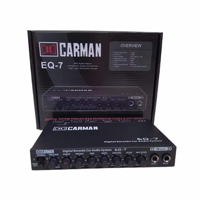 Parametrik Equalizer Carman EQ-7 - Preamp Carman EQ7 2 mic input carman eq7 parametrik termurah