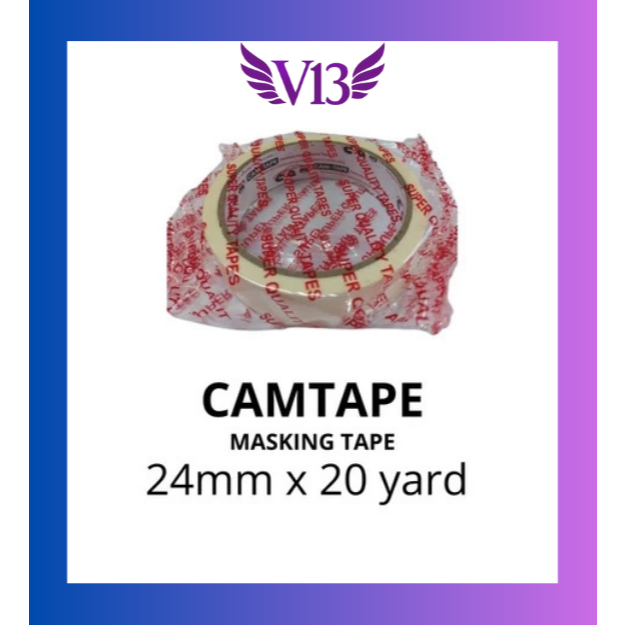 

V13SHOP Lakban Kertas Ukuran 24mm x 20yard Masking Tape Paket 6pcs