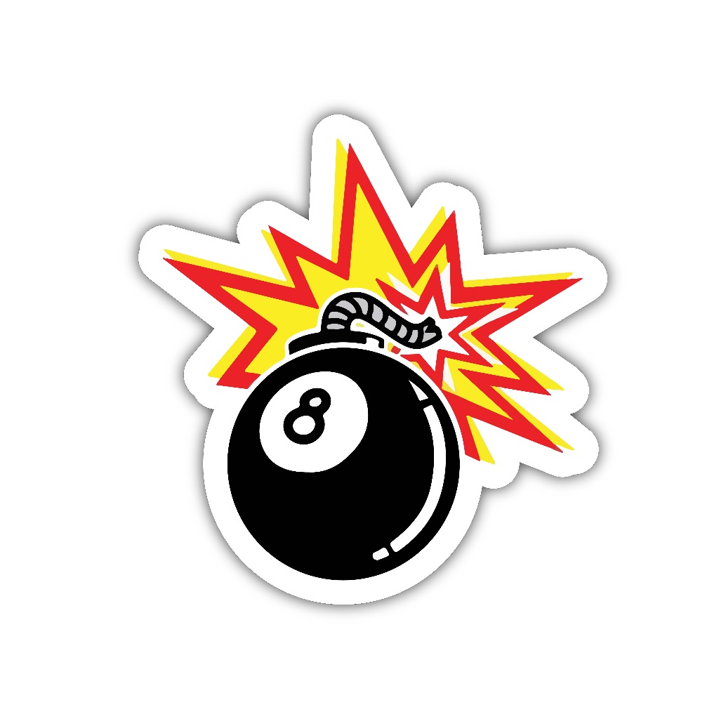 

ZV053 sticker bola billiard meledaxxxxx karakter kartun anime aesthetic, stiker vinyl satuan