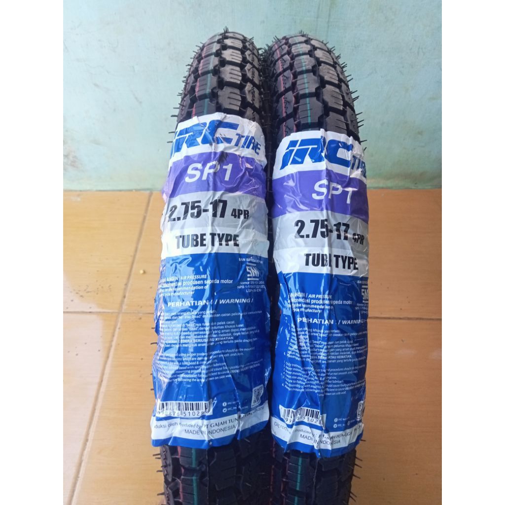 Ban luar 275 Ring 17 Petak Tahu (SP1) Original IRC Bukan Ban Masak