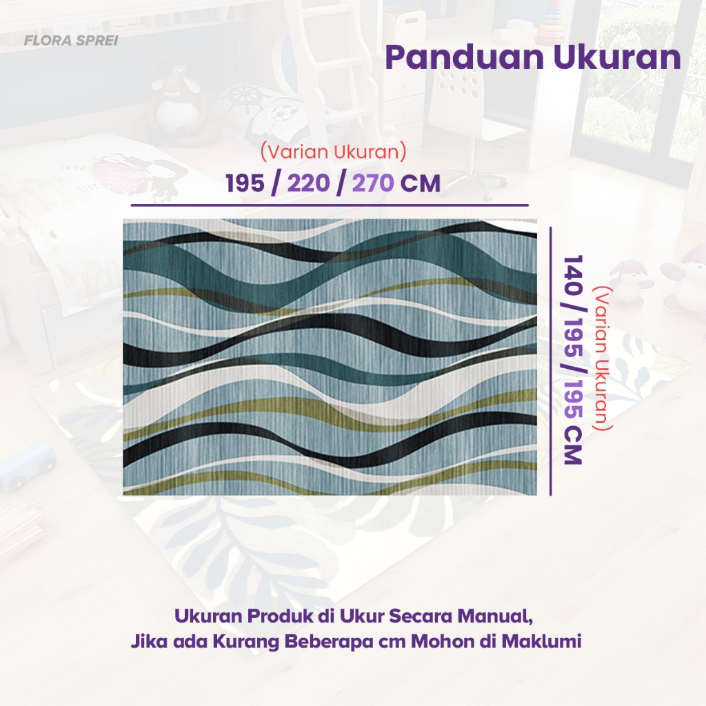 Flora Karpet Lantai Eropa Karpet Permadani Ruang Tamu Karpet Motif Karpet Anti Slip Ambal Rumah