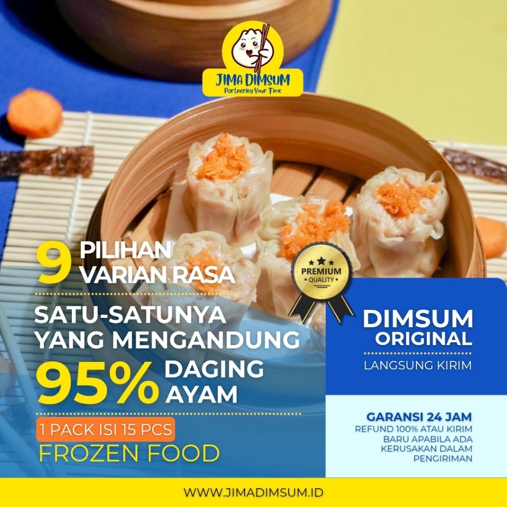 

Jima Dimsum Original Frozen Food 1 pack isi 15 pcs Halal Premium