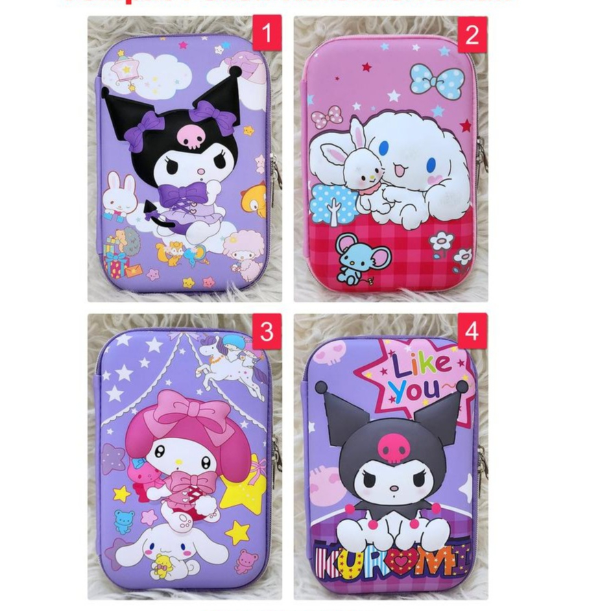 

Tempat Pensil Anak Hardcase Boxes Kotak Pencil Case Kuromi Melody Dll