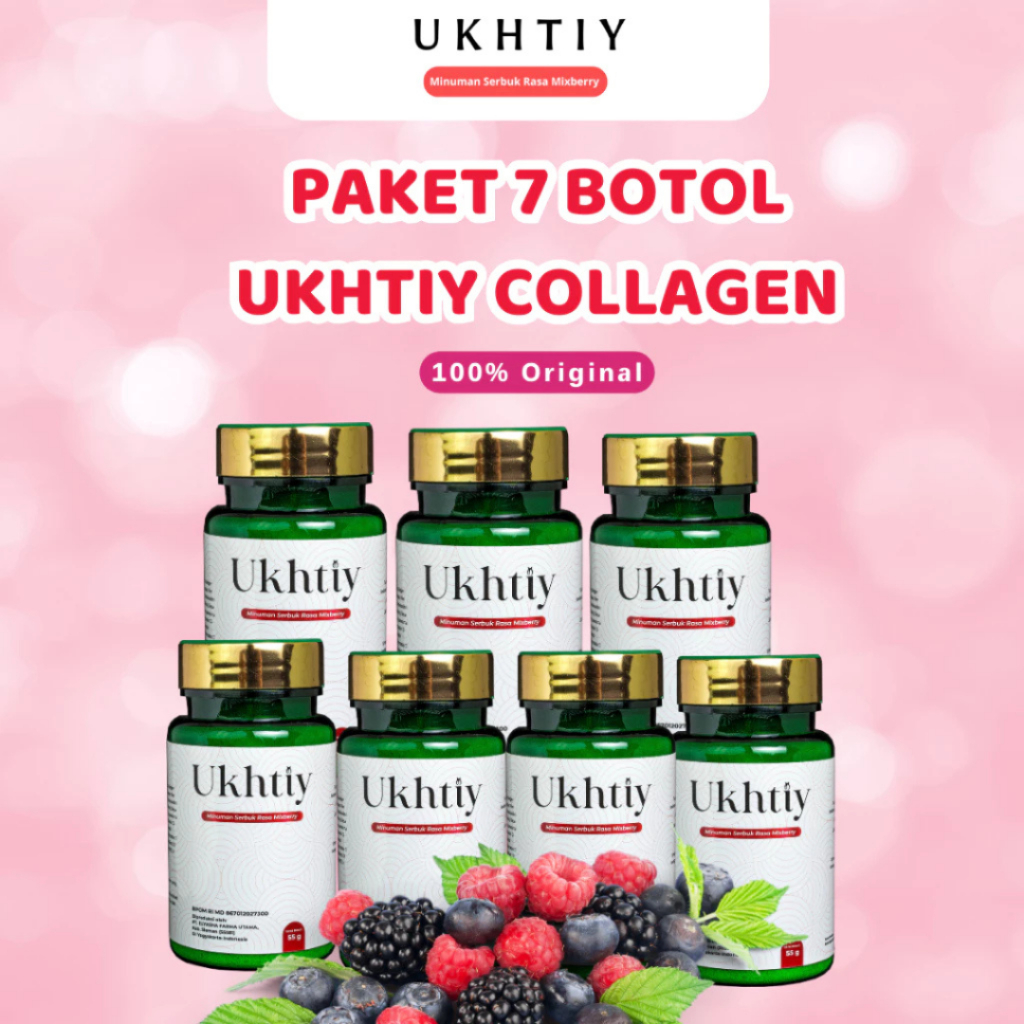Ukhtiy Whitening Booster Pemutih Badan - Paket 7 Botol Ukhtiy Collagen Drink